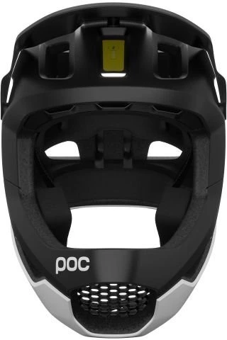 Integralinis dviračio šalmas POC Otocon Race Mips, juodai baltas