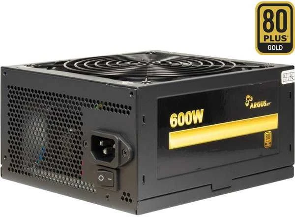 „Inter-Tech Argus GPS-600 600W“, kompiuterio maitinimo šaltinis - juodas, 600 vatų