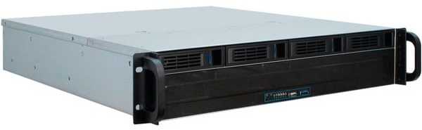 Serveris Inter-Tech IPC 2U-2404L SATA, Server-case - juodas, 2 Hheneinheiten