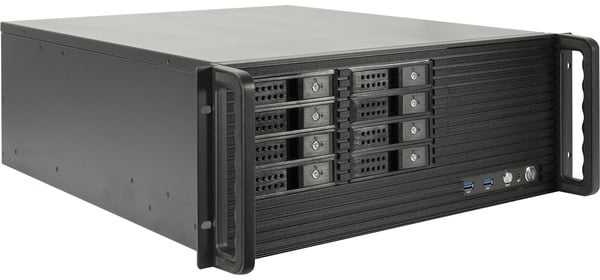 Inter-Tech IPC 4U-4508, Server-case - juodas, 4 Hheneinheiten