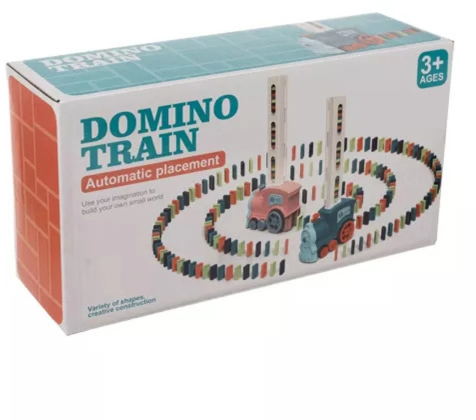 Domino kaladėlių traukinys, 60vnt. Kruzzel