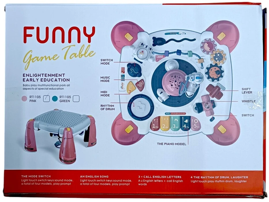 Interaktyvus edukacinis staliukas, rožinis