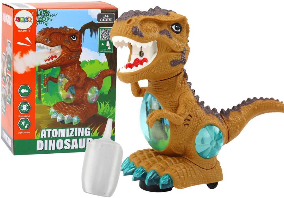 Žaislinis dinozauras su judesio ir šviesos efektais Lean Toys