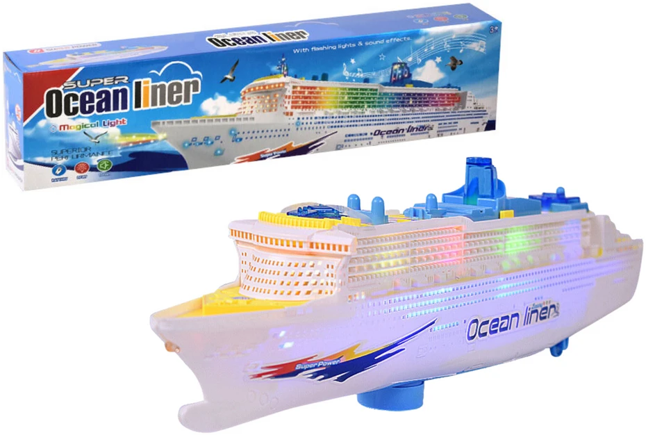 Lean Toys Keleivinis kruizinis laivas su šviesomis ir garsais