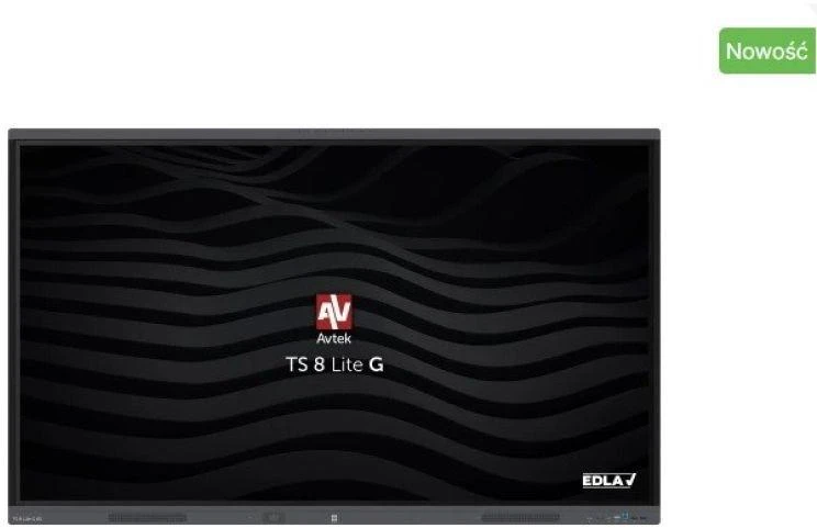 Monitorius Avtek International TS 8 Lite G 75 Interactive flat panel 190.5 cm (75") LED Wi-Fi 420 cd/m² 4K Ultra HD Juodas Jutiklinis ekranas Built-in processor Android 14 24/7