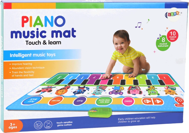 Lean Toys Muzikinis interaktyvus kilimėlis vaikams 146x60 cm