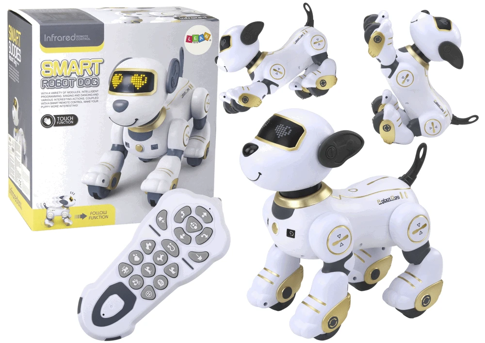 Lean Toys Nuotoliniu būdu valdomas interaktyvus robotas šuo, 23x23x14 cm