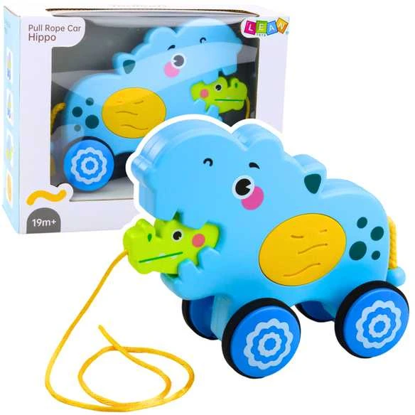 Lean Toys Interaktyvus tempiamas hipopotamas su garsais