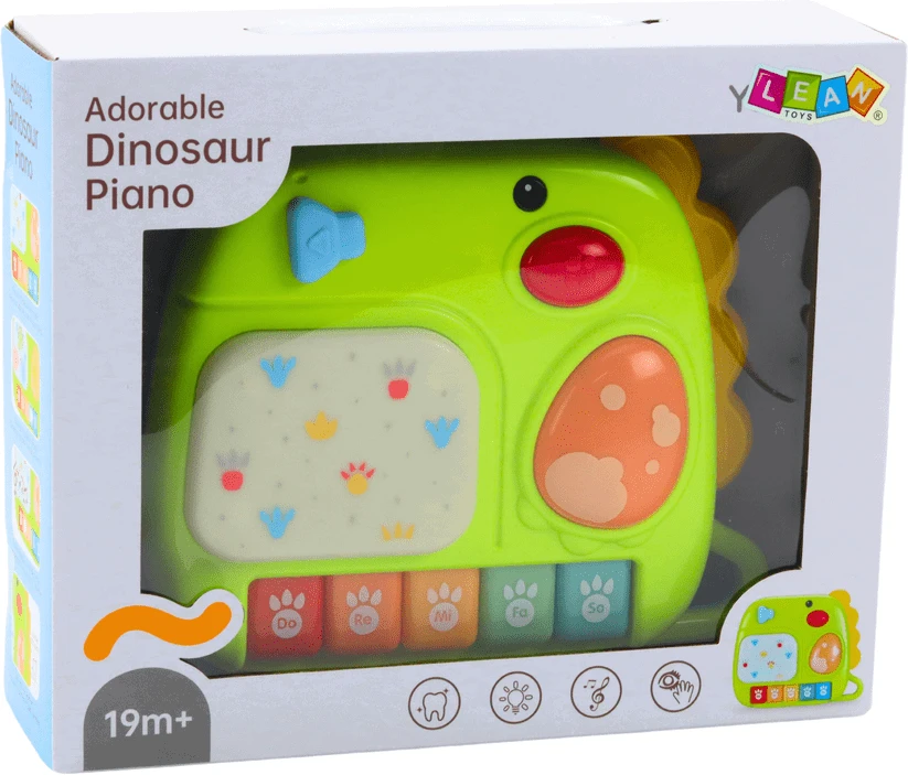 Lean Toys INTERAKTYVUS PIANINAS ŽALIAS DINOZAURAS