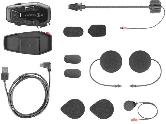 INTERPHONE U-COM 7R motociklo domofonas, komplektas 1 šalmui