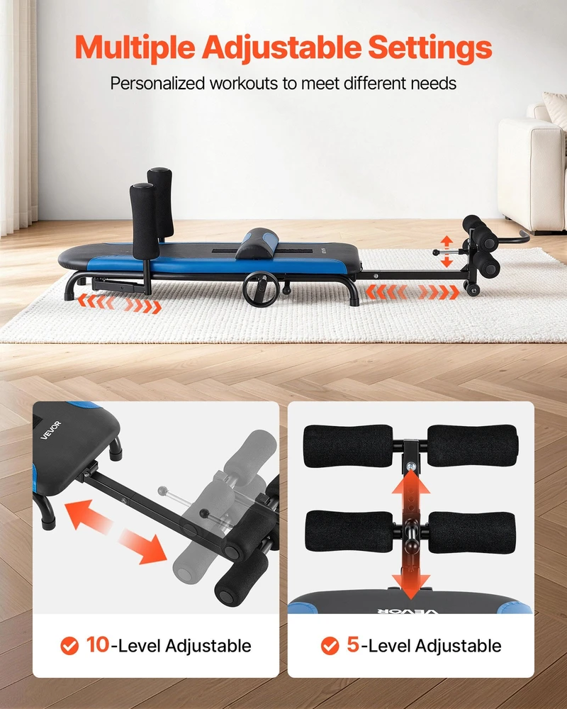 VEVOR Inversinis stalas, 159 kg talpos nugaros tempimo įrenginys