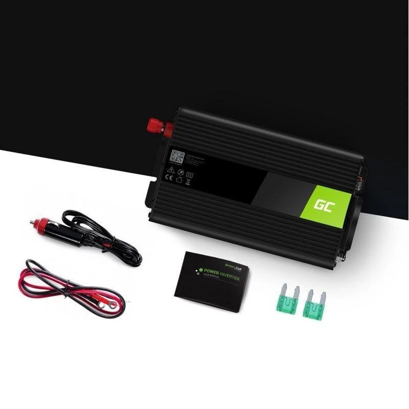 Green Cell Žalias Cell Žalias CELL automobilio maitinimo keitiklis 12V į 230V 500W/1000W