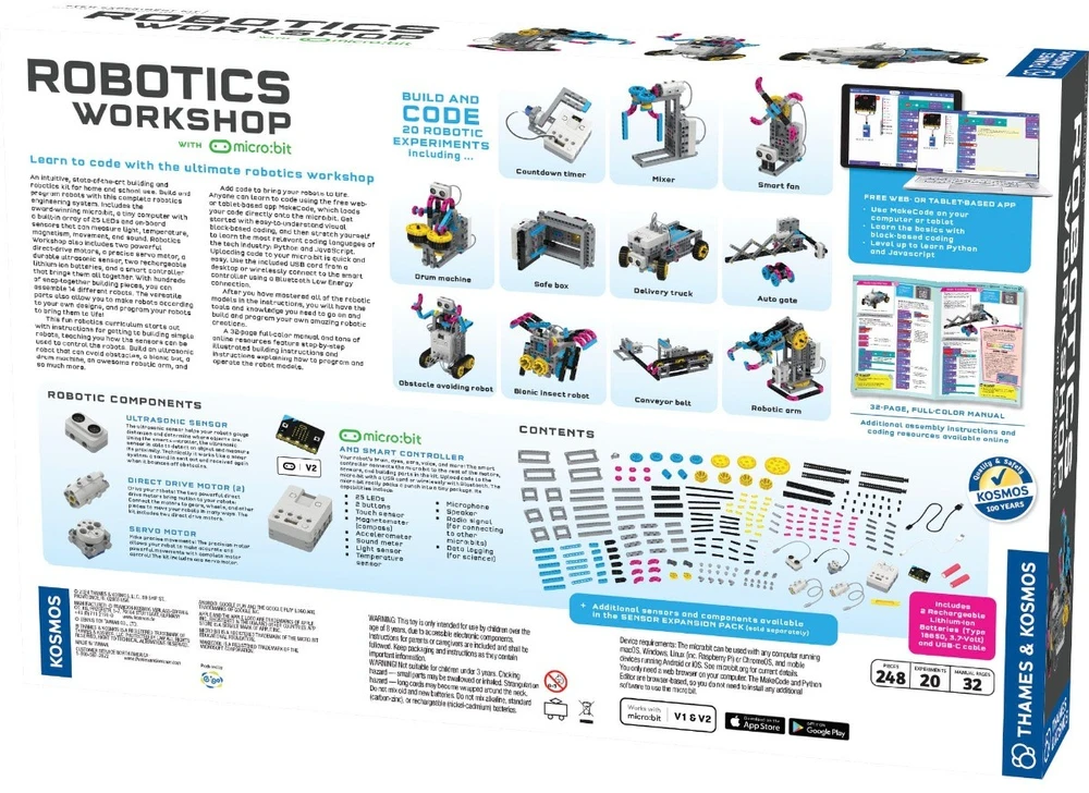 Inžinerinis-mokslinis rinkinys “Robotikos dirbtuvės+micro:bit”