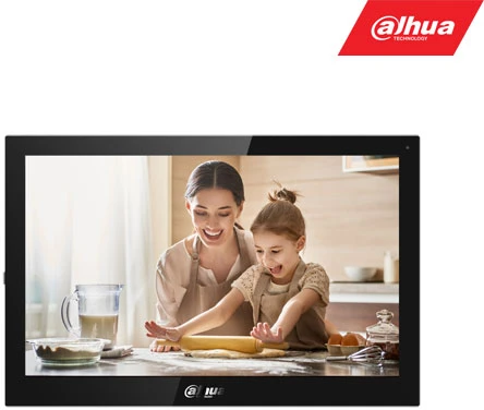 Dahua IP domofono monitorius VTH5321GB-W. 10 col. 1024x600. Wifi, PoE(802.3af). SIP. Andoid 8.1, Juodas