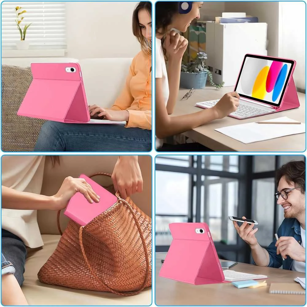 Tech-Protect SC Pen Case for iPad 10.9” 10 / 2022 / 11” 11 / 2025 - Rožinė