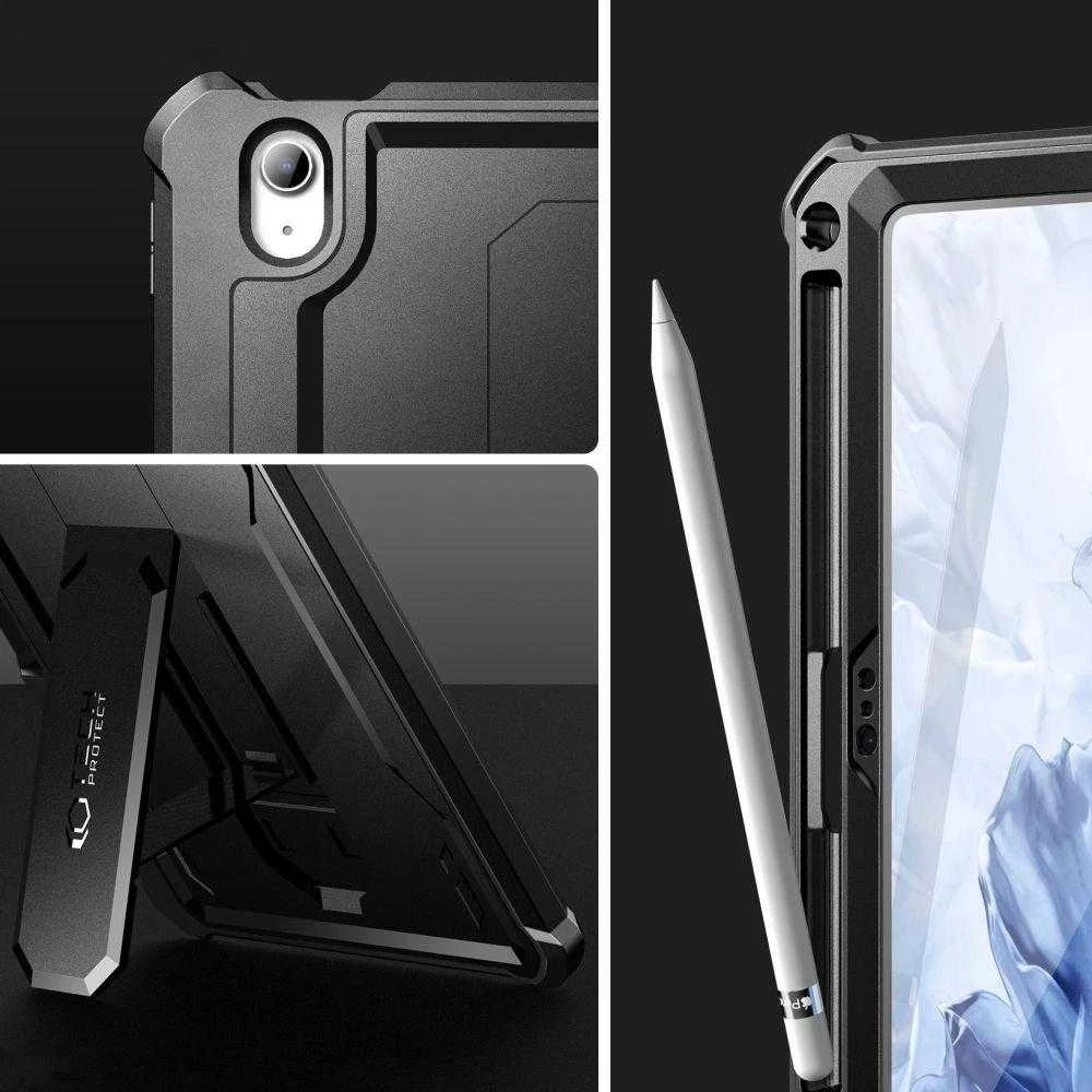 Tech-Protect Kevlar Pro Apple iPad 10.9” 10 / 2022 / 11” 11 / 2025 – dėklas planšetiniam kompiuteriui juodos spalvos