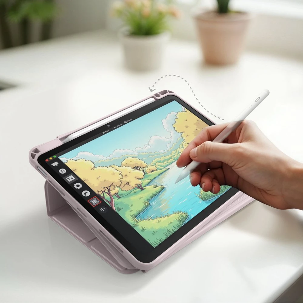 „AmazingThing Titan Pro Mag“ dėklas, skirtas „iPad 11“ (2022/2025) – rožinis