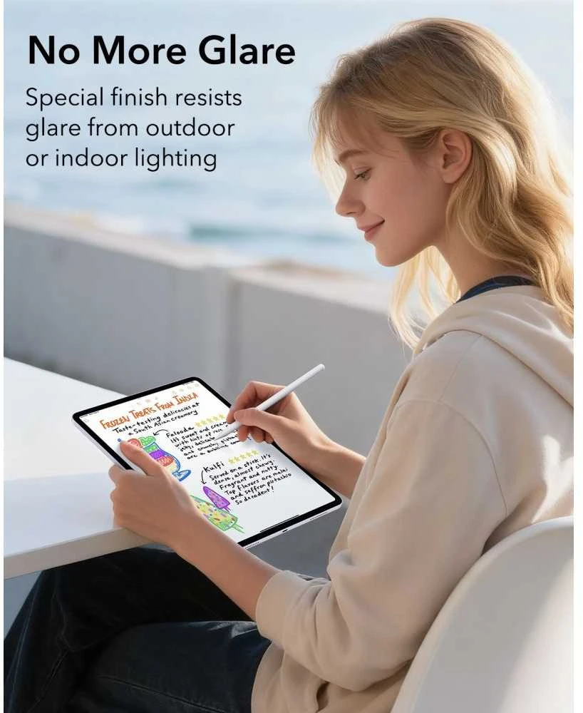 Apsauginė plėvelė ESR Paper Feel Apple iPad Air 13” 1 / 2 / 3 2024-2026 skaidri
