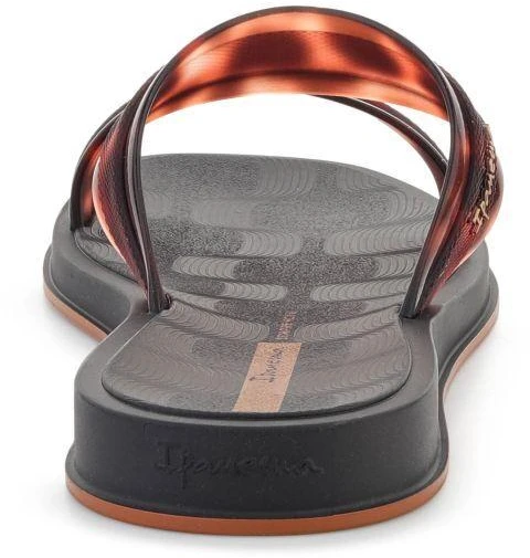 IPANEMA GLOW TRENDY SLIDE AD moteriškos šlepetės, juodos/vėžlio rašto/rudos spalvos, 27421-BR850