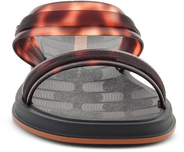 IPANEMA GLOW TRENDY SLIDE AD moteriškos šlepetės, juodos/vėžlio rašto/rudos spalvos, 27421-BR850