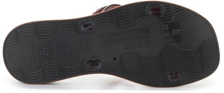 IPANEMA GLOW TRENDY SLIDE AD moteriškos šlepetės, juodos/vėžlio rašto/rudos spalvos, 27421-BR850