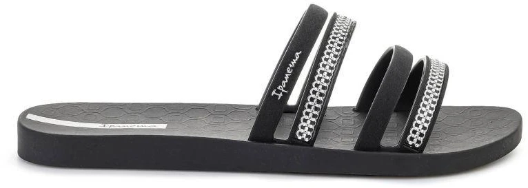 IPANEMA MESH SLIDE II moteriškos šlepetės juoda/sidabrinė 83751-BP394