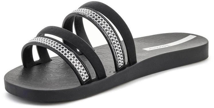 IPANEMA MESH SLIDE II moteriškos šlepetės juoda/sidabrinė 83751-BP394