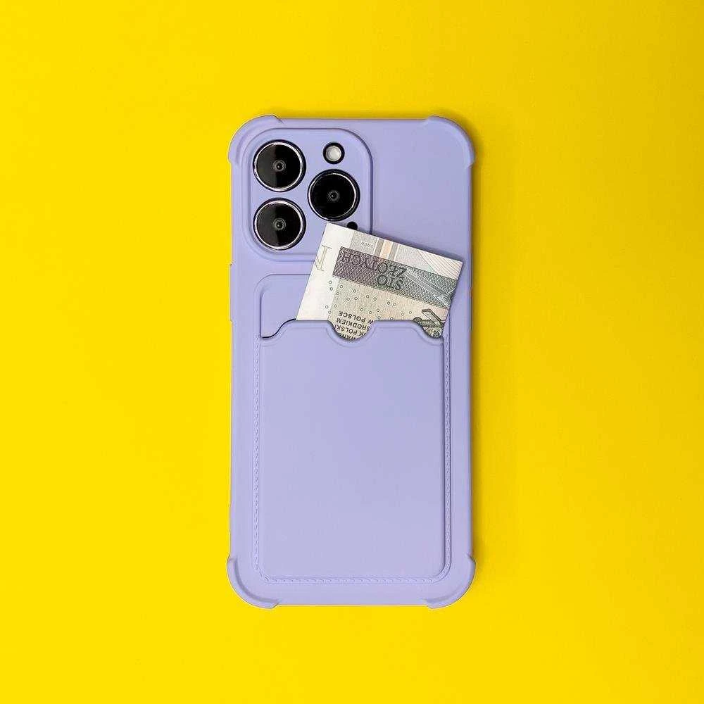 Hurtel Card Armor Pouch Apple iPhone 11 Pro Card Wallet silikoninis Air Bag Armor dėklas telefonui raudonos spalvos
