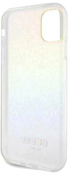 Guess GUHCN61HDECMI Apple iPhone 11 / Xr 6.1″ kietas dėklas IML Faceted Mirror Disco Iridescent