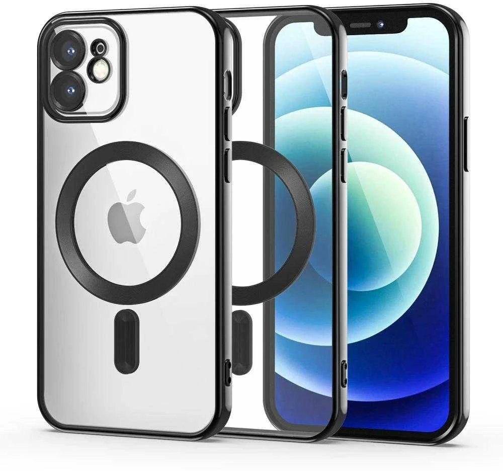 Tech-Protect MagShine Line MagSafe Apple iPhone 12 – dėklas telefonui juodos spalvos