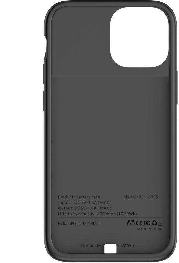 Tech-Protect PowerCase Apple iPhone 12 mini / 13 mini su 4700mAh power bank – dėklas telefonui juodos spalvos