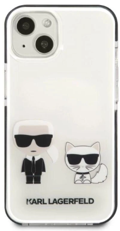 Karl Lagerfeld KLHCP13STPEKCW Apple iPhone 13 mini 5,4″ kietas dėklas baltos spalvos Karl&Choupette