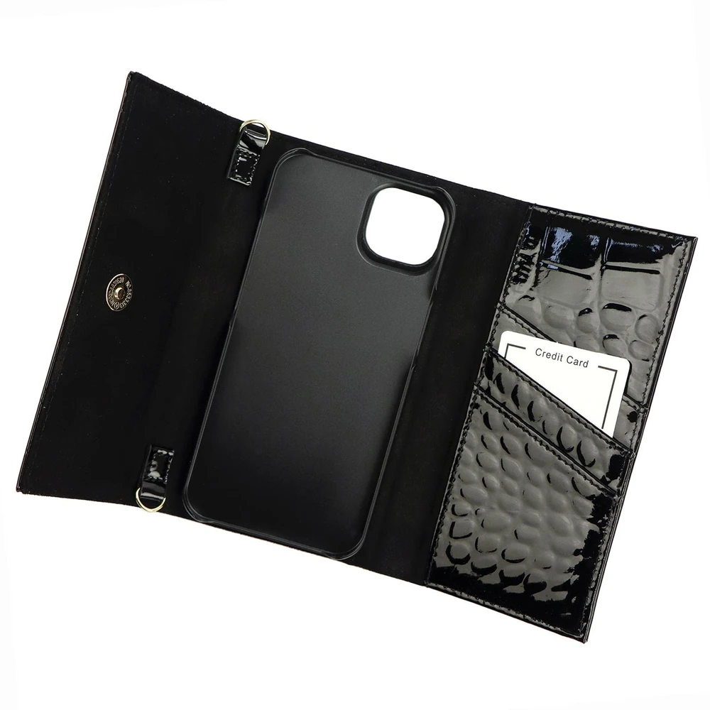 Skórzane etui moterims MiaMore PHONE CASE L1782-2 (IPHONE 13 PRO)