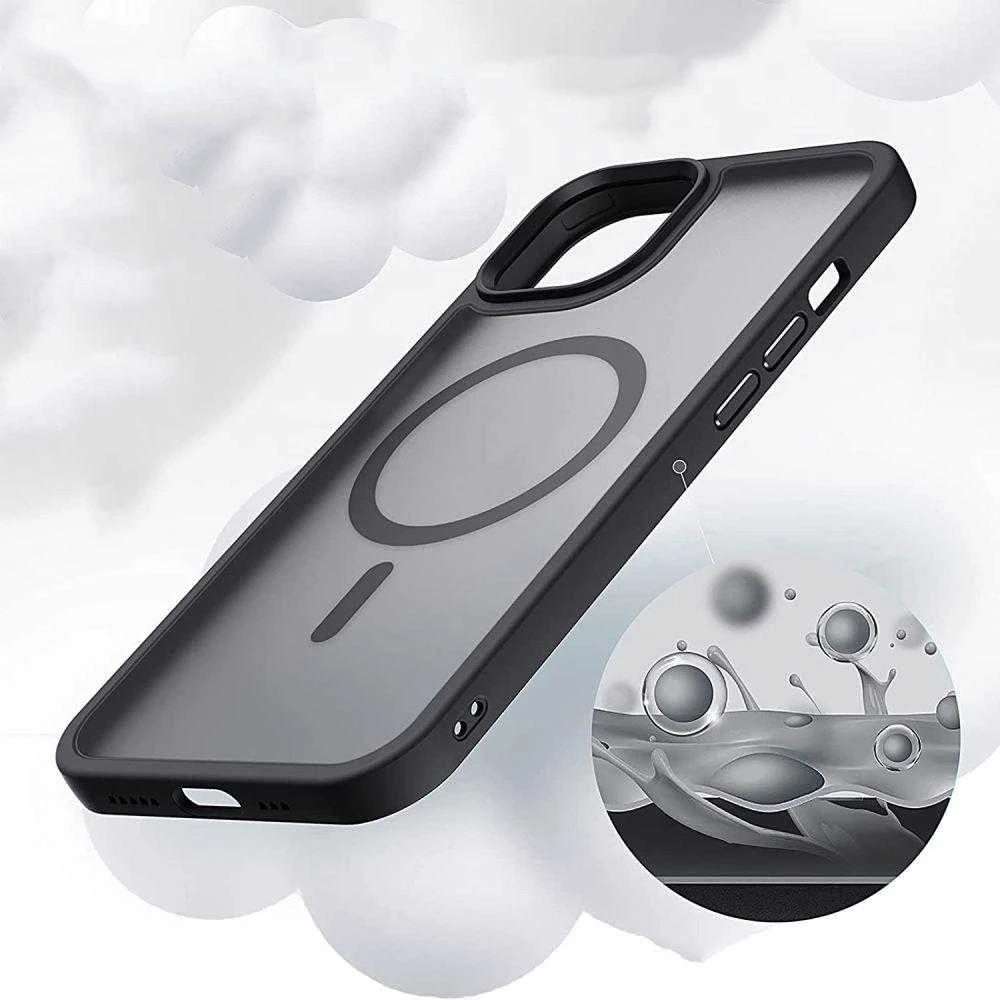 Tech-Protect MagMat MagSafe Apple iPhone 14 Pro Max – matte dėklas telefonui juodos spalvos