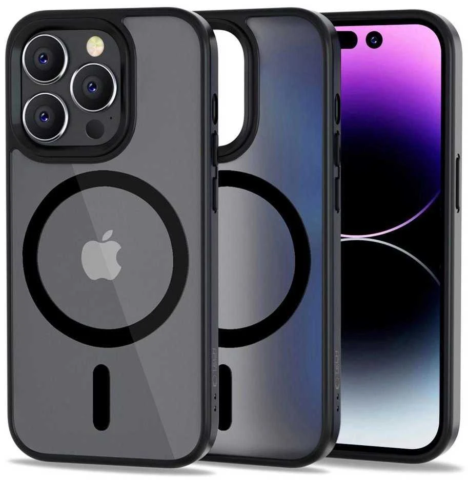Tech-Protect MagMat MagSafe Apple iPhone 14 Pro Max – matte dėklas telefonui juodos spalvos