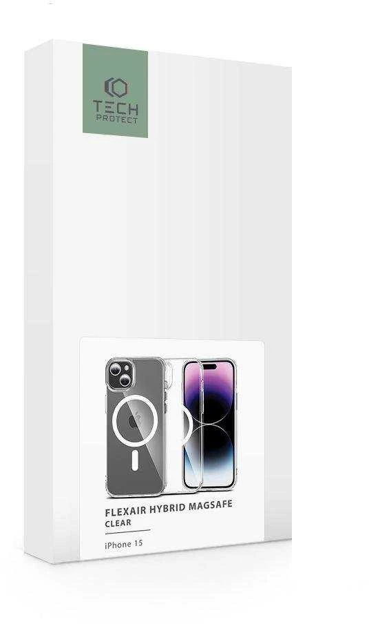 Tech-Protect FlexAir Hybrid MagSafe Apple iPhone 15 – dėklas telefonui skaidrus