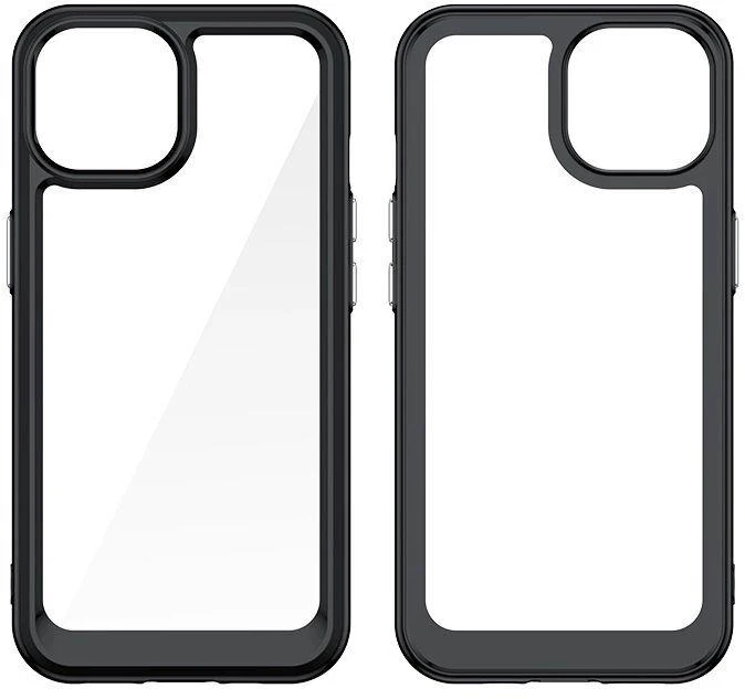 Hurtel Apple iPhone 15 Plus Outer Space reinforced flexible frame – dėklas telefonui raudonos spalvos