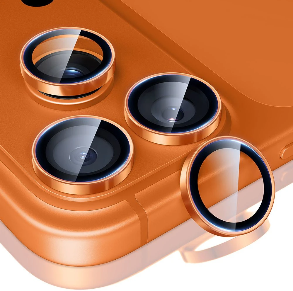 ESR Armorite Camera Lens Glass for iPhone 17 Pro / Max / 15 Pro / Max / 16 Pro / Max / 17 Pro / Max - Oranžinis
