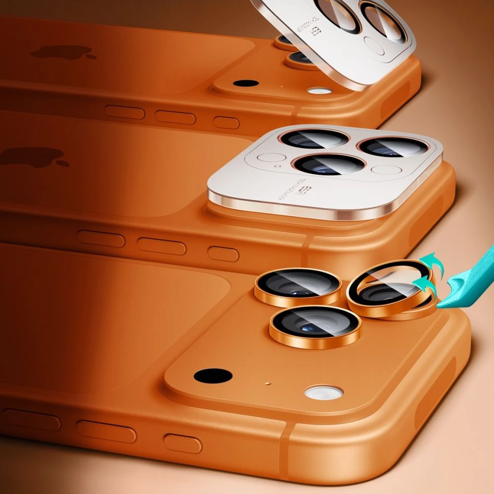 ESR Armorite Camera Lens Glass for iPhone 17 Pro / Max / 15 Pro / Max / 16 Pro / Max / 17 Pro / Max - Oranžinis