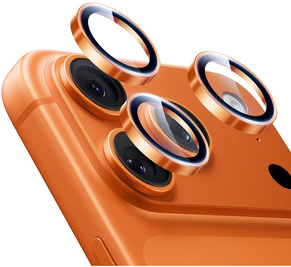 ESR Armorite Camera Lens Glass for iPhone 17 Pro / Max / 15 Pro / Max / 16 Pro / Max / 17 Pro / Max - Oranžinis