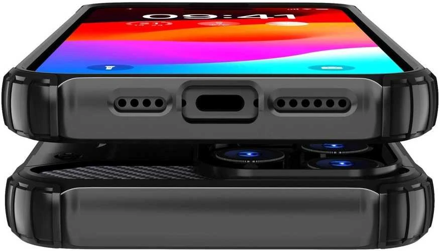 Hurtel Apple iPhone 15 Pro Max Hybrid Armor – dėklas telefonui mėlynos spalvos