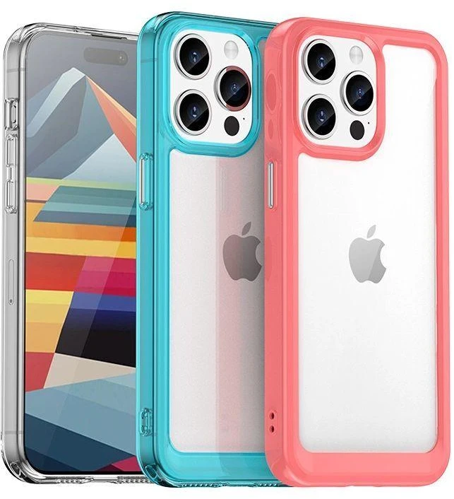 Hurtel Apple iPhone 15 Pro Max Outer Space Reinforced Flexible Frame – dėklas telefonui mėlynos spalvos