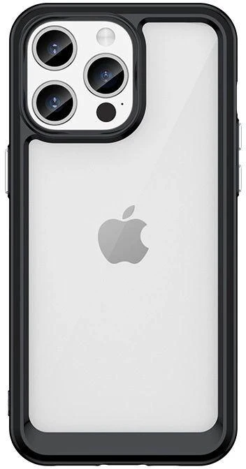 Hurtel Apple iPhone 15 Pro Outer Space reinforced a flexible frame – dėklas telefonui juodos spalvos