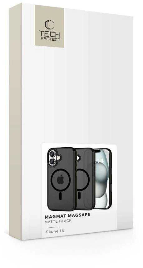 Apple iPhone 16 Tech-Protect Magmat MagSafe Matte dėklas telefonui juodos spalvos
