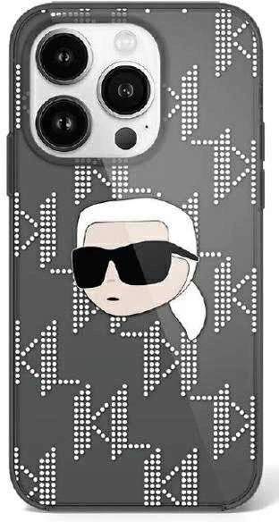 Karl Lagerfeld KLHCP16SHKLPKHK Apple iPhone 16 6.1″ juodos spalvos kietas dėklas IML Karl Head Electroplated
