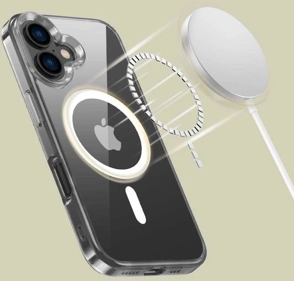 Apple iPhone 16 Tech-Protect FlexAir Hybrid MagSafe Clear dėklas telefonui skaidrus