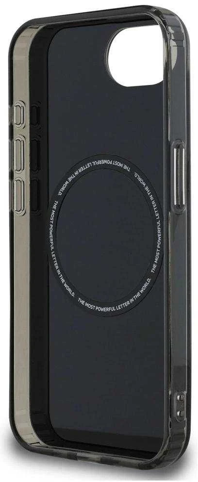 Dėklas BMW IML Metal Baltas Circle MagSafe iPhone 16e Case - Juodas