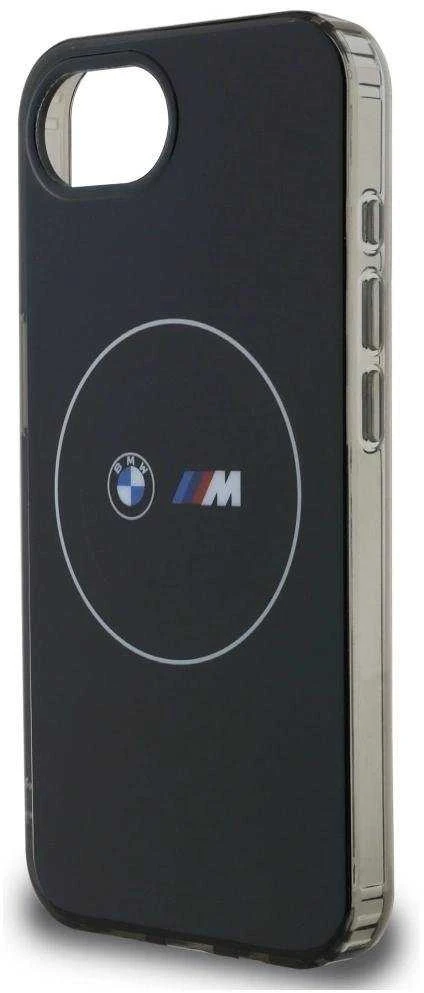 Dėklas BMW IML Metal Baltas Circle MagSafe iPhone 16e Case - Juodas