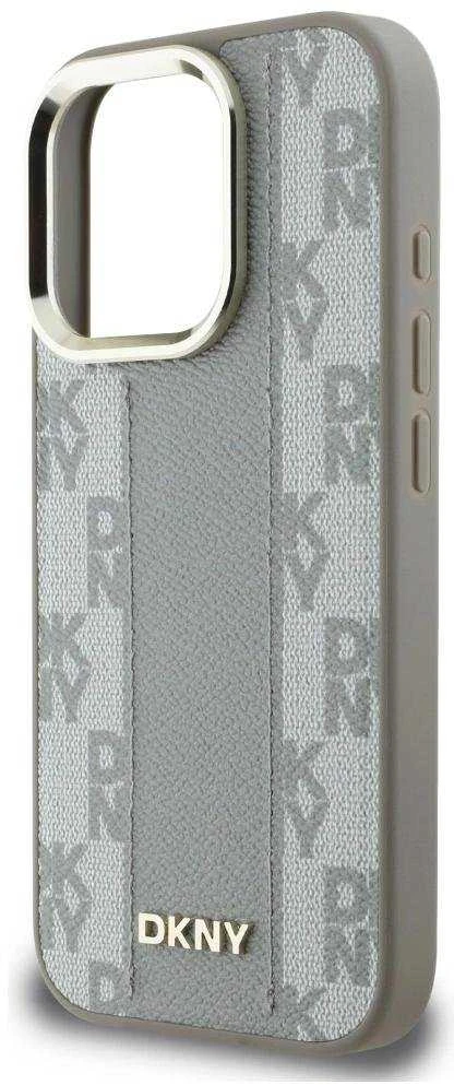 Dėklas DKNY Checkered Pattern Magsafe iPhone 16 Pro Case - rusvai gelsvas