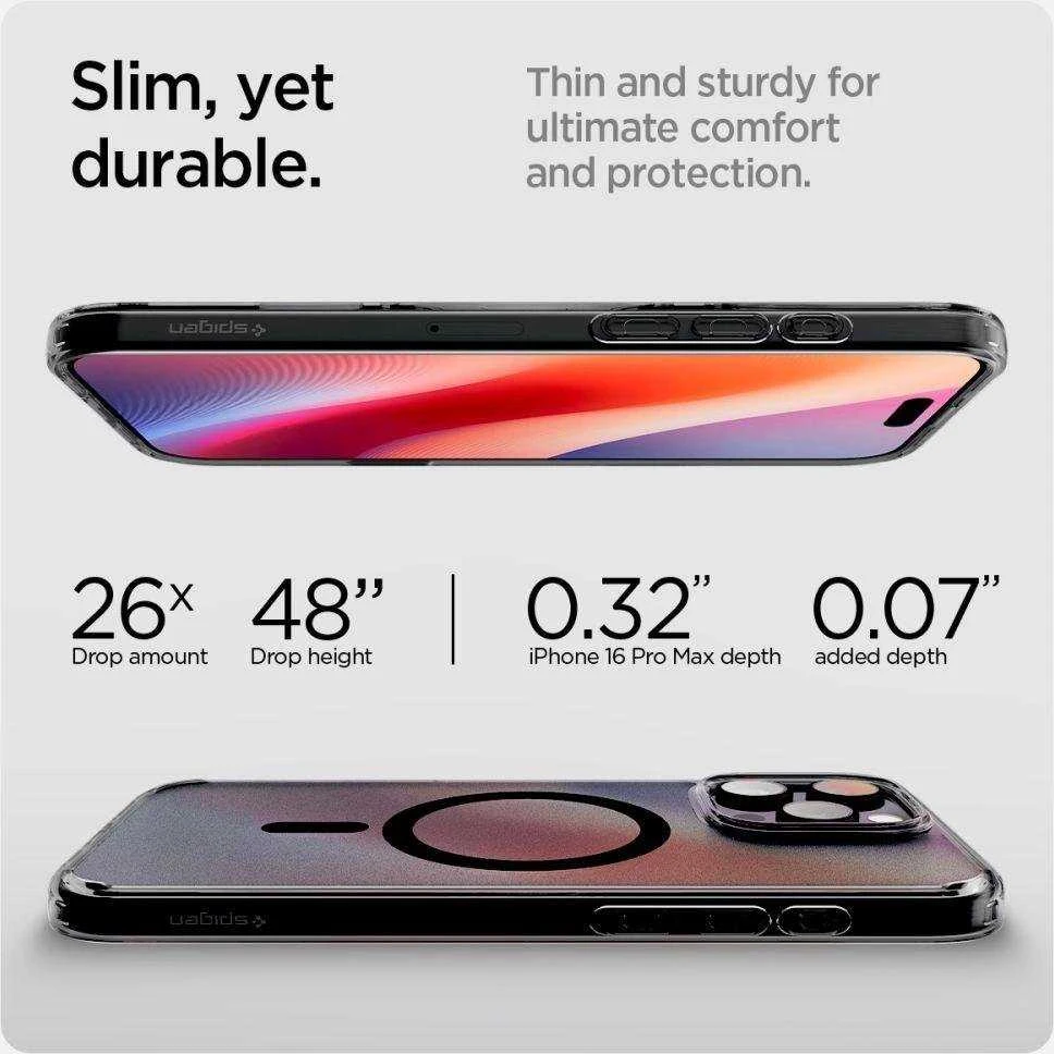 Spigen Ultra Hybrid „T” MAG Apple iPhone 16 Pro 6.3″ MagSafe dėklas telefonui juodos spalvos ACS08514
